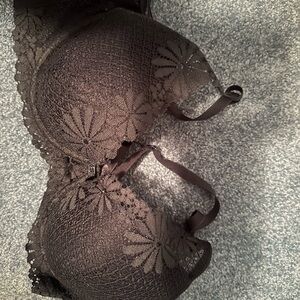Laura Ashley Black Bra with Lace Detail